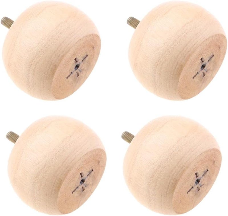 klarako 4 Pieces Sturdy Replacement Sofa Feet Leg Table Cabinet Bed Leg, Extenders for Sofa Couch and Chair  02 Wood - Image 1