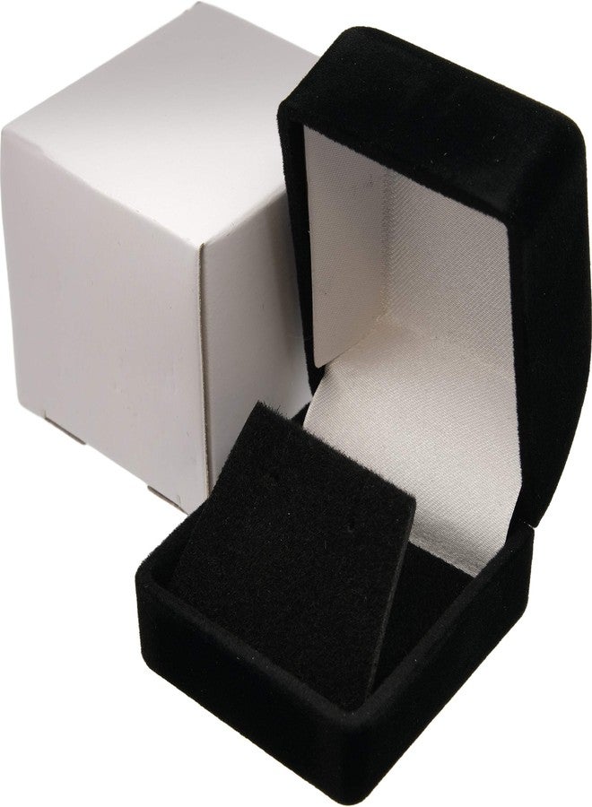 FindingKing 2 Black Flocked Earring Gift Boxes Jewelry Box - Image 2