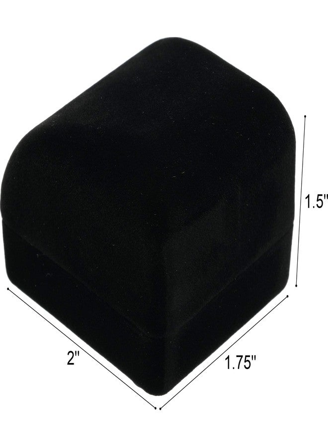 FindingKing 2 Black Flocked Earring Gift Boxes Jewelry Box - Image 3