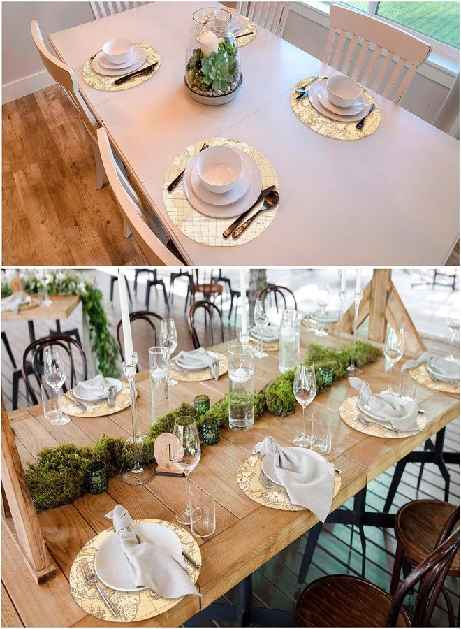 اياستي 50 مفرش طاولة ورقي للاستخدام مرة واحدة بتصميم خريطة العالم القديمة، مناسب للورق القديم، بتصميم ريترو، مزخرف، مناسب للسفر والمغامرات، مثالي لتعليم الجغرافيا والحرف اليدوية ذات الطابع السياحي (12.6 × 12.6 بوصة). - Image 5