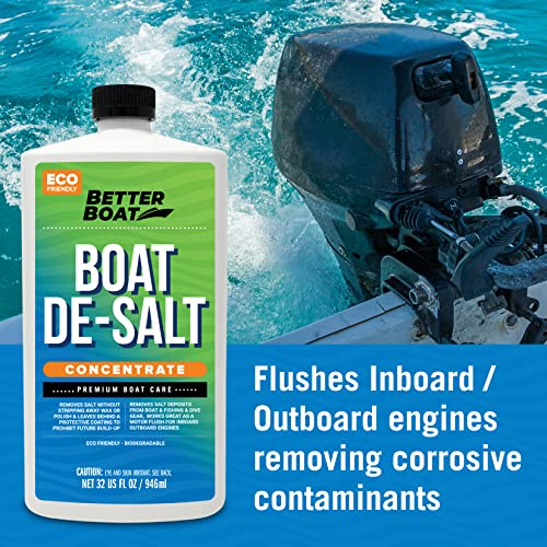 Better Boat De-Salt Concentrate, 32oz, Salt Remover & Flusher for Marine Motors, Watercraft Engines, Flush & Winterize Cleaner - Image 2