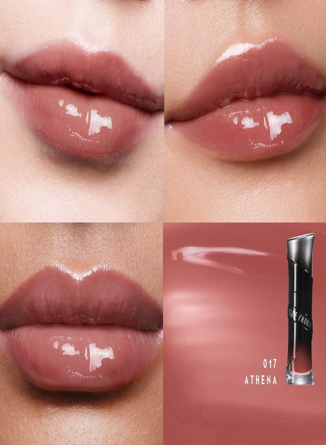 TIMEPHORIA Lunara Frost 3D Lip Gloss, 017 Athena-Plum Deep Brown, High-Shine Glossy Finish, Juicy Pigment Lip Gloss with 3D Plumping Effect, 24H Hydration with Hyaluronic Acid, Non-Sticky Cushiony Gel - Image 2