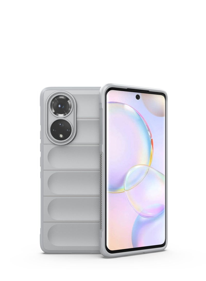 جراب موبايل ماجيك شيلد  سيليكون مضاد للصدمات وحمايه للكاميرا متوافق Honor 50 / Nova 9 (رمادي)