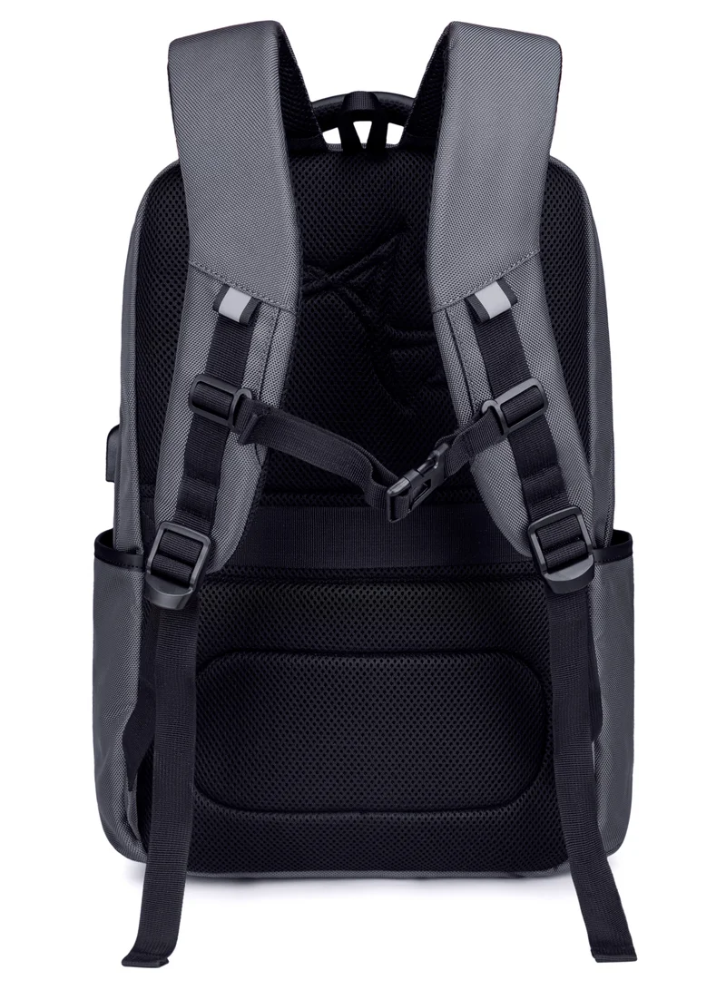 ARCTIC HUNTER Casual Travel Backpack Water Resistant Unisex School College Bag with Built in USB Port and Laptop Compartment for Men and Women B00120C Grey