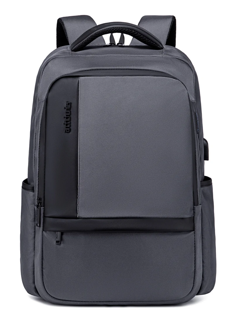 ARCTIC HUNTER Casual Travel Backpack Water Resistant Unisex School College Bag with Built in USB Port and Laptop Compartment for Men and Women B00120C Grey