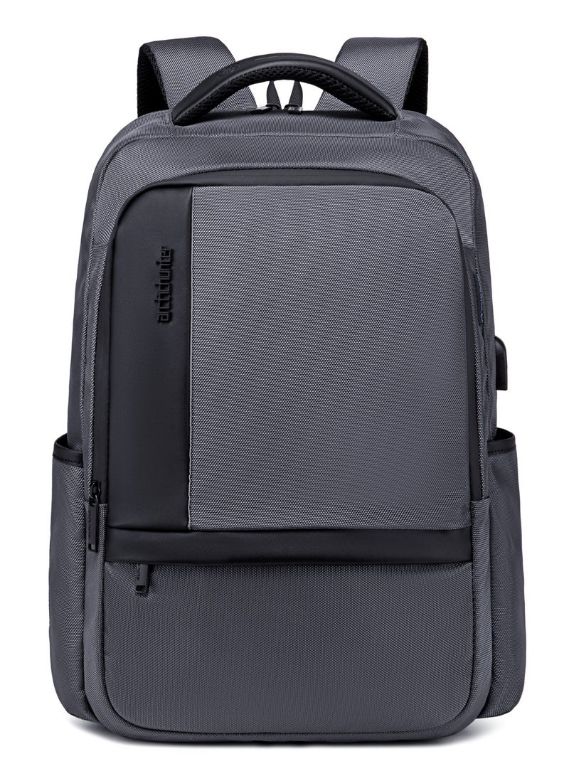 ARCTIC HUNTER Casual Travel Backpack Water Resistant Unisex School College Bag with Built in USB Port and Laptop Compartment for Men and Women B00120C Grey - Image 3