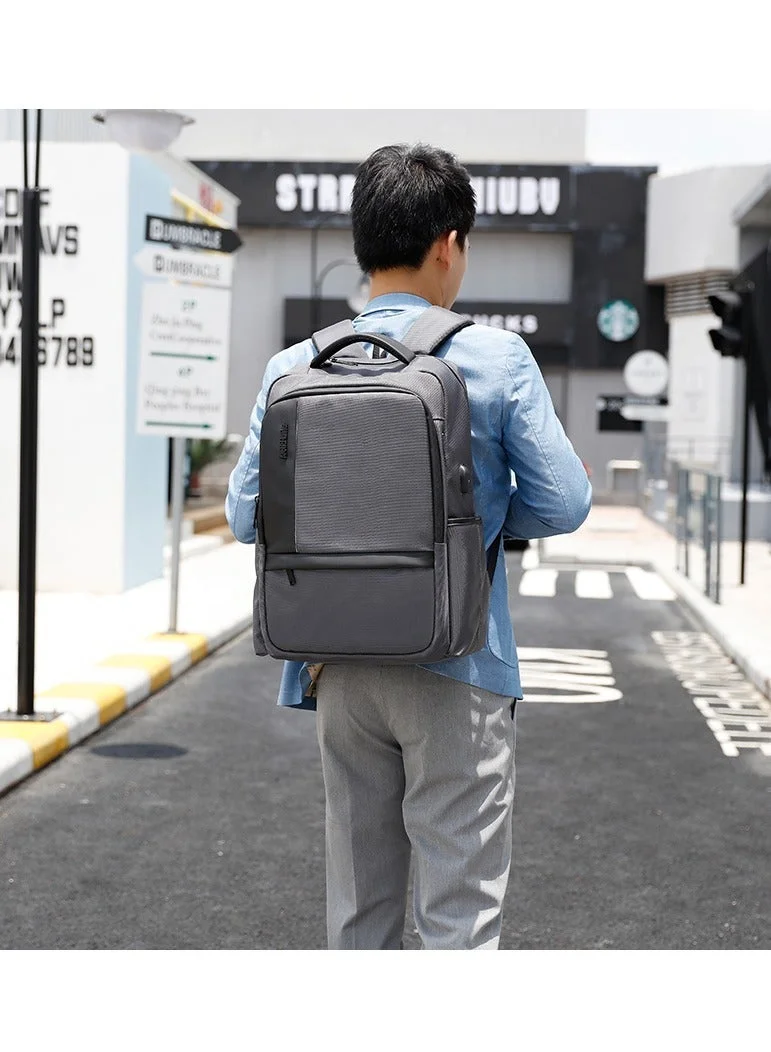 Arctic Hunter Grey Casual Travel Backpack Water Resistant Unisex School College Bag with Built in USB Port and Laptop Compartment for Men and Women, B00120C, Grey  | Best Price UAE