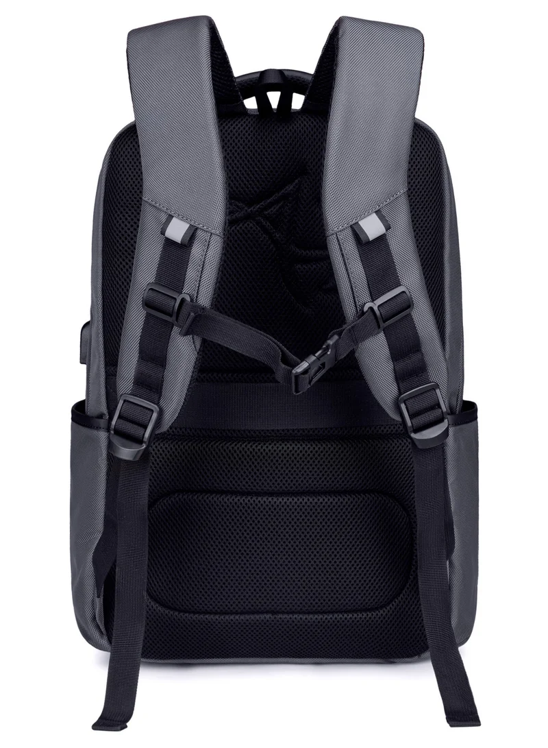 Arctic Hunter Grey Casual Travel Backpack Water Resistant Unisex School College Bag with Built in USB Port and Laptop Compartment for Men and Women, B00120C, Grey  | Best Price UAE