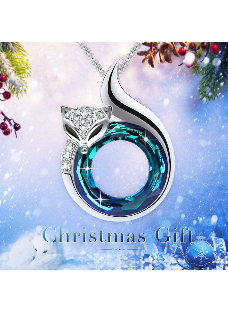 PLATO H PLATO H Crystal Fox Necklace Cute Head and Tail Anniversary Jewelry for Women's Birthday Christmas Mother's Day Gifts for Her  - Image 5