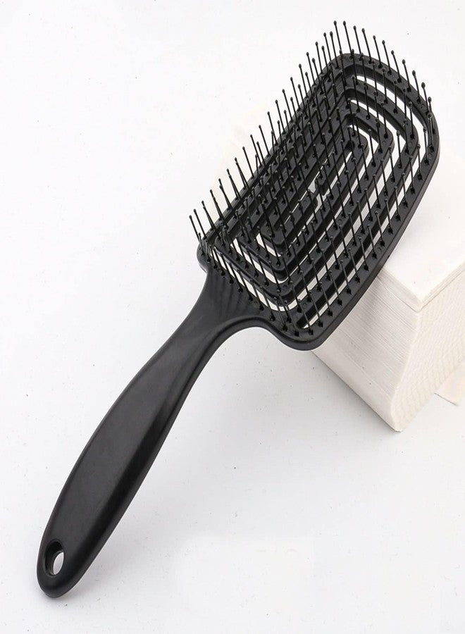 Vortipu Detangling Hair Brush for Adults & Kids - Perfect for Curly, Straight, Wet or Dry Hair - Styling Brush for Women (1PC, Black) - Image 4