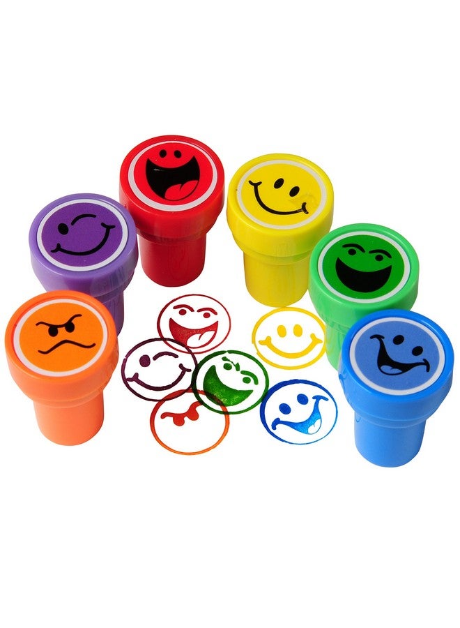 U.S. Toy Happy Face Ink Stampers - 6 Pieces 