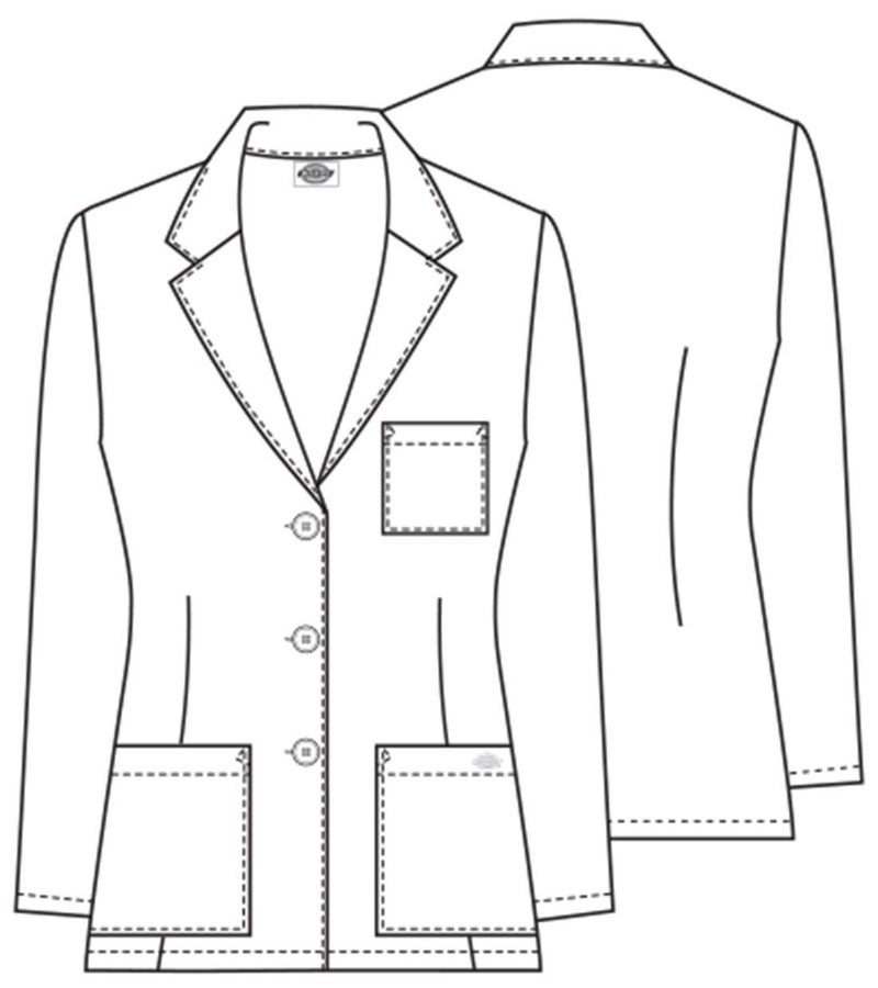 Dickies Women's 28" Poplin Lab Coat 84401, L, White - Image 5