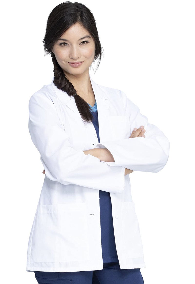 Dickies Women's 28" Poplin Lab Coat 84401, L, White - Image 4