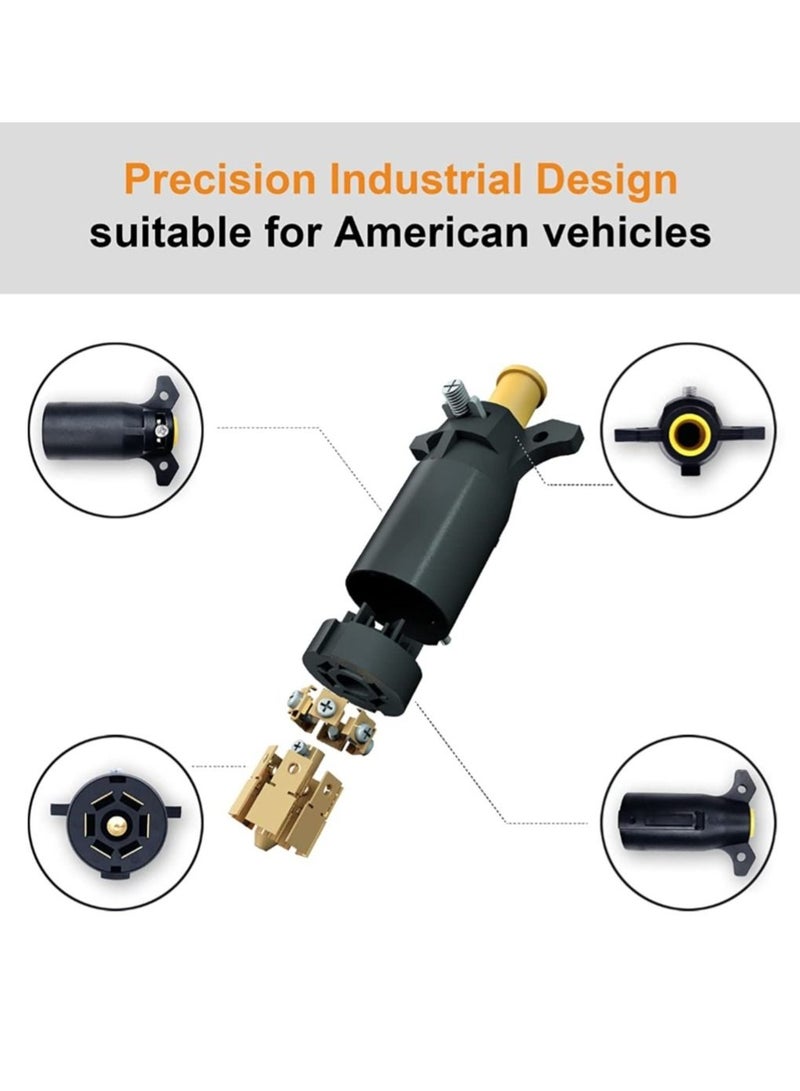 Generic Trailer Plug 7 Way Trailer Plug 7 Pin Trailer Plug 7 pin Trailer  Wiring Harness Connector  For Rv Trailer Bike Trailer  Blade Connector - Image 4
