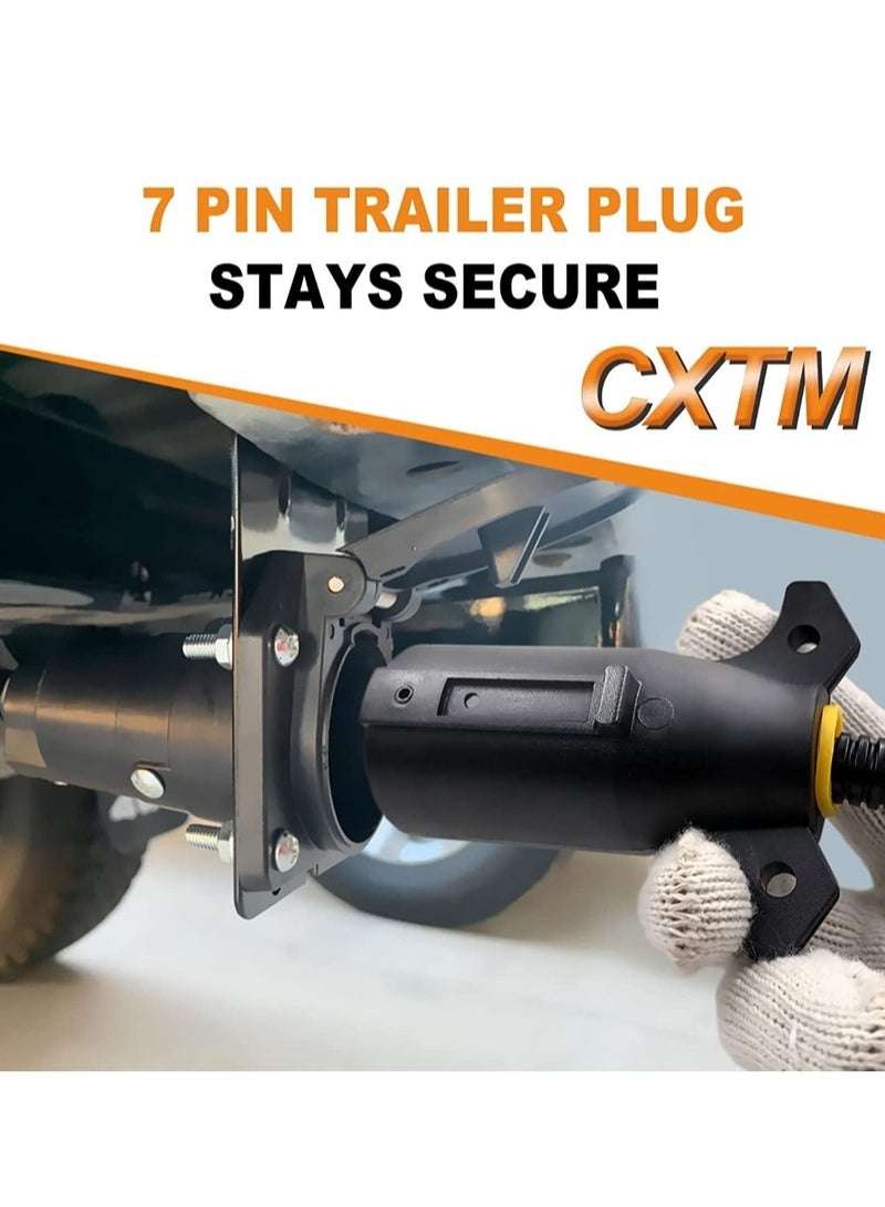 Generic Trailer Plug 7 Way Trailer Plug 7 Pin Trailer Plug 7 pin Trailer  Wiring Harness Connector  For Rv Trailer Bike Trailer  Blade Connector - Image 3