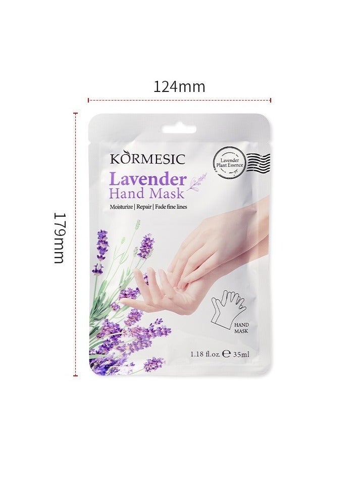 Kormesic 5 Pairs Lavender Hand Masks - 35ml/Pair Relaxing & Soothing Hand Treatment - Image 1