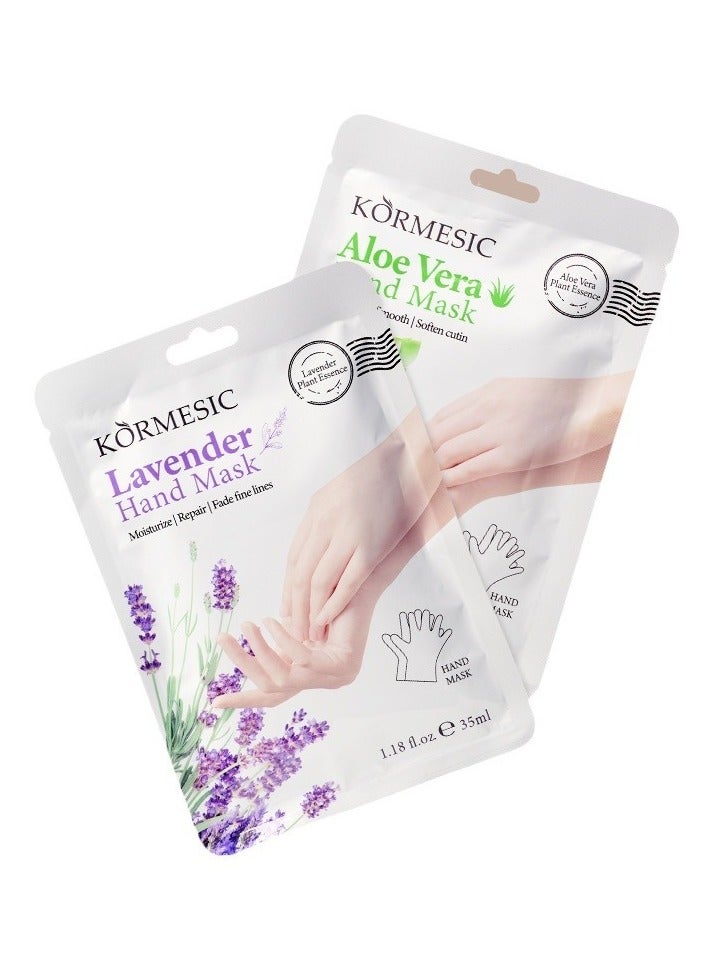 Kormesic 5 Pairs Lavender Hand Masks - 35ml/Pair Relaxing & Soothing Hand Treatment - Image 4