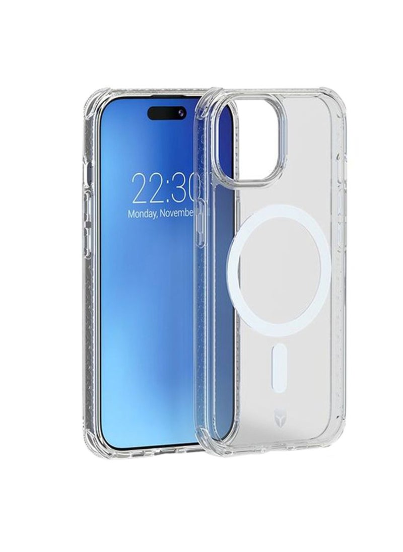 FORCE FORCE CASE AIR IPHONE 15 PLUS REINFORCED CASE MAGSAFE COMPATIBLE TRANSPARENT - LIFETIME GUARANTE 