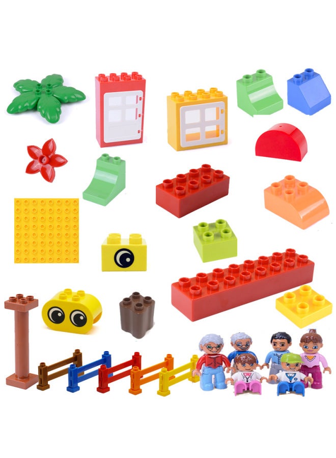 Large Particle Bulk Building Blocks Foundation Special Parts Fence Training Insutions Teaching Aids Accessories Leaves Toys - Image 2