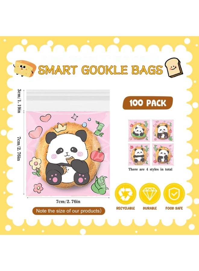 روعة 100 قطعة أكياس ملفات تعريف الارتباط لطيفة ذاتية الختم ، أكياس وجبات خفيفة ذاتية اللصق مقاس 7 × 7 سم ، أكياس هدايا من السيلوفان المسطحة لحفلات الأطفال ، أكياس حلوى الزفاف ، أكياس الحلوى ، أكياس التخزين ، أكياس تغليف وتخزين المواد الغذائية الشفافة ، (متعددة الأنماط ، صديقة للبيئة) - Image 2