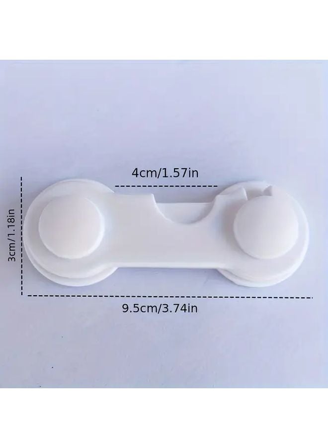 White 5 Pack Safety Lock Multi Function Drawer Cabinet Anti Opening Door Punch Free - Image 4