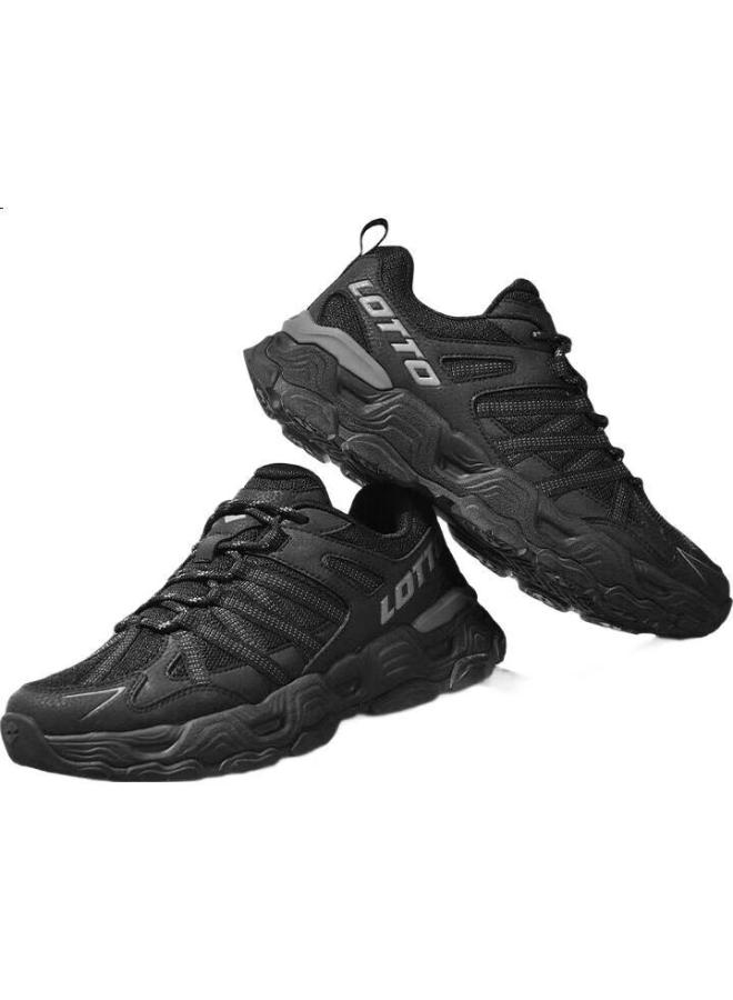 Lotto Women'S Summer Sports Shoes Mesh Breathable Running Shoes Shock Absorption Outdoor Hiking Shoes Casual Shoes Black (Women) Size 36