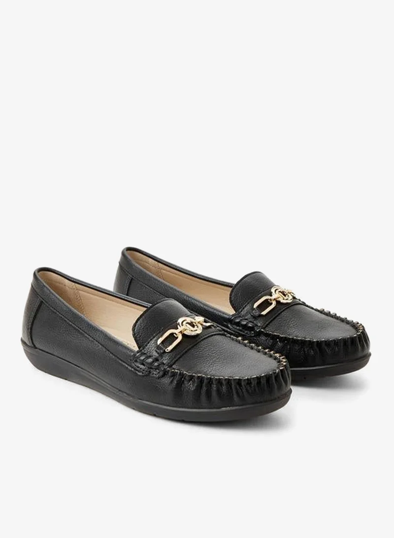 لو كونفورت Le Confort Flat Shoe Slip On Upper Embellish Metal