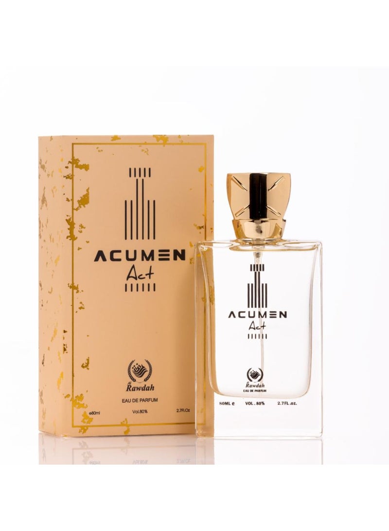 AL RAWDAH عطر أكومين أكت من الروضة – تفاح أخضر، مسك وفانيليا حلوة عطر منعش للرجال (80 مل) - Image 1