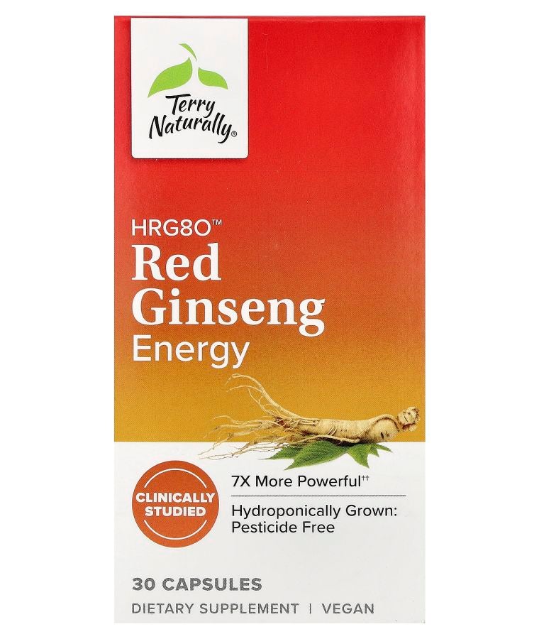 Terry Naturally HRG80™ Red Ginseng Energy 30 Capsules (200 mg per Capsule)