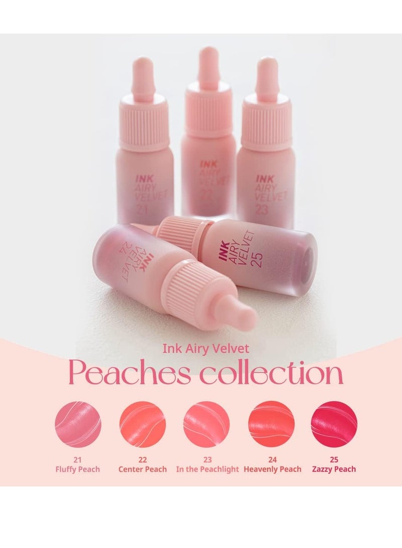 Peripera Ink Airy Velvet Lip Tint #023 IN THE PEACHLIGHT | 0.14 fl oz - Image 2