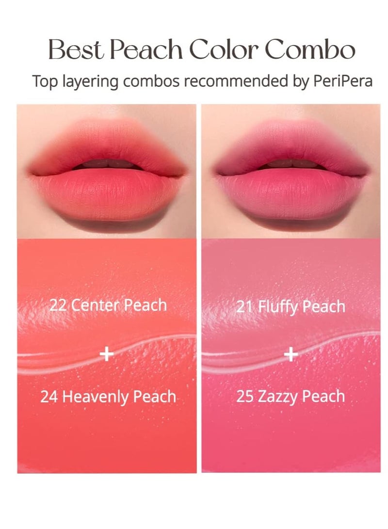 Peripera Ink Airy Velvet Lip Tint #023 IN THE PEACHLIGHT | 0.14 fl oz - Image 3