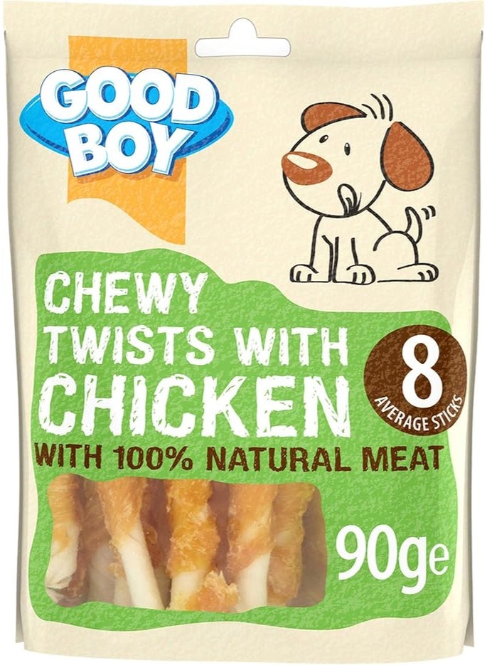 Good Boy Good Boy, Chewy Chicken Twists with Chicken, 90 grams - Image 1