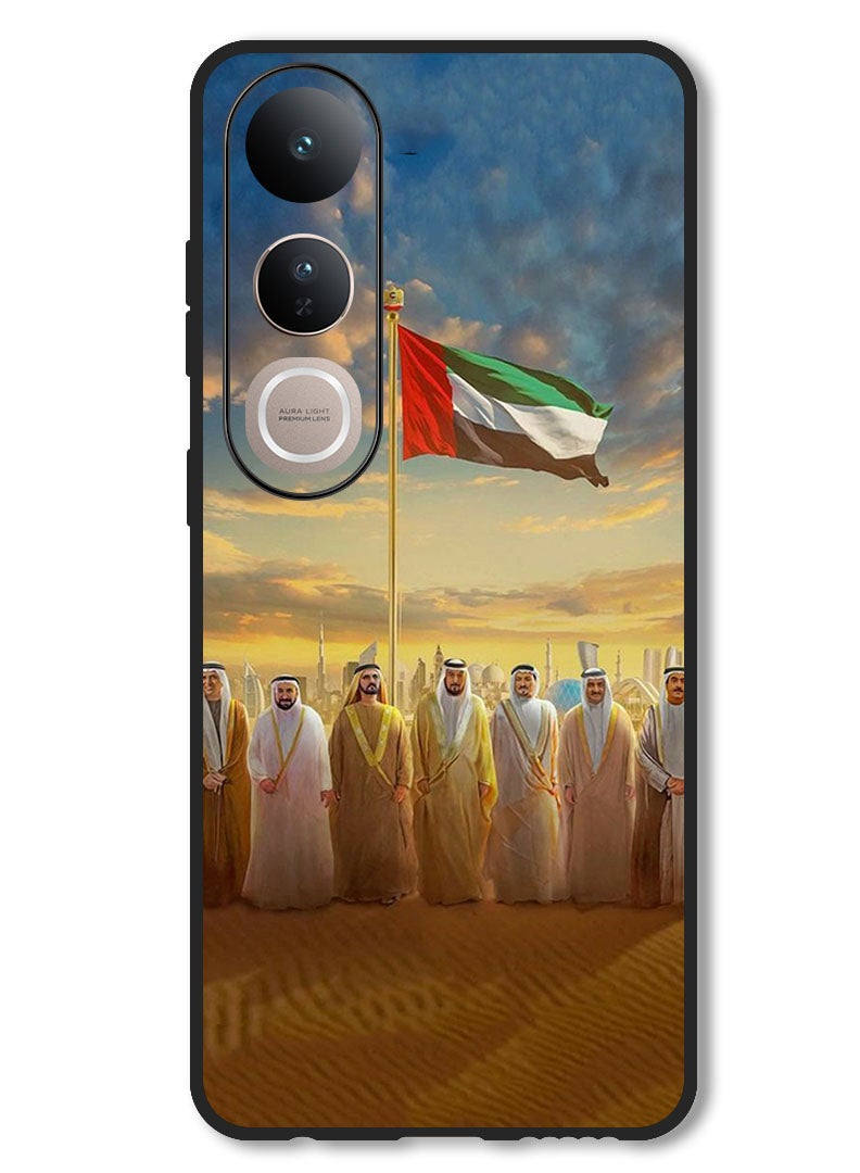 Theodor Case Compatible with Vivo V50 Lite Protection Shockproof Bumper Cover Uae Flag Uae Rulers - Image 1