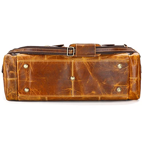 KomalC 24 inch Duffel Bag Travel Sports Overnight Weekend Leather Duffle Bag for Gym Sports Cabin Holdall bag - Image 3