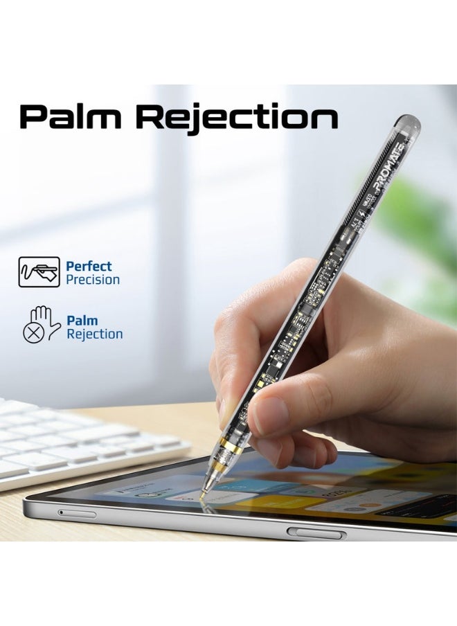 Promats - Promate TransPen Transparent Precision Active Stylus Pen with Palm Rejection - Image 1