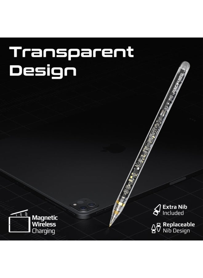 Promats - Promate TransPen Transparent Precision Active Stylus Pen with Palm Rejection - Image 1
