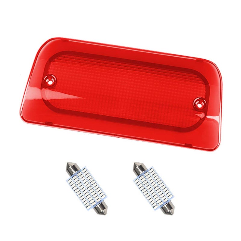 Urite2GO 3rd Third Brake Light Red Lens Regular Crew Cab Only Compatible with 1994-2004 Chevy S10 GMC Sonoma High Mount Stop Lamp Assembly