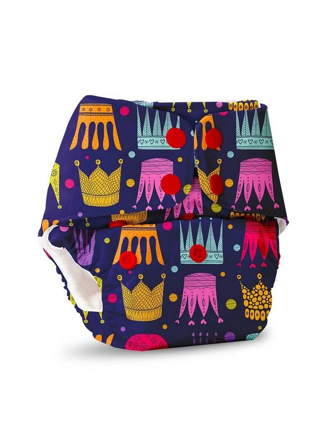 Superbottoms Basic Pack Of 4 Freesize Adjustable Washable And Reusable Cloth Diaper For Babies 03 Years ; One Size Adjustable Diapers (Pack Of 4 Diapers+ 4 Inserts) Assorted Prints - Image 5