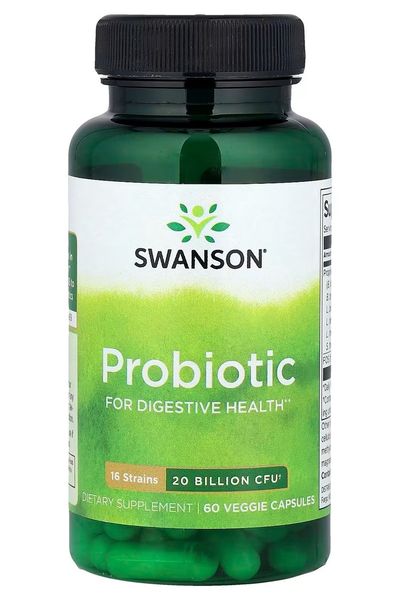 Swanson, Probiotic, 20 Billion CFU, 60 Veggie Capsules