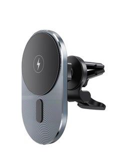 ROCKROSE RRWC14 GT 15W Magnetic Air Vent Wireless Charger with – Metal  - Image 1