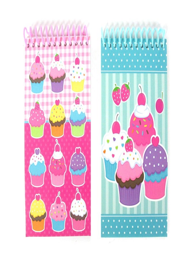 تايني ميلز مجموعة هدايا حفلة عيد ميلاد TINYMILLS بنكهة الكب كيك (12 قلم رصاص قابل للتكديس، 12 طابعًا، 12 ورقة ملصقات، 12 دفتر ملاحظات صغير حلزوني) هدايا حفلة الكب كيك، عيد ميلاد حلو - Image 4