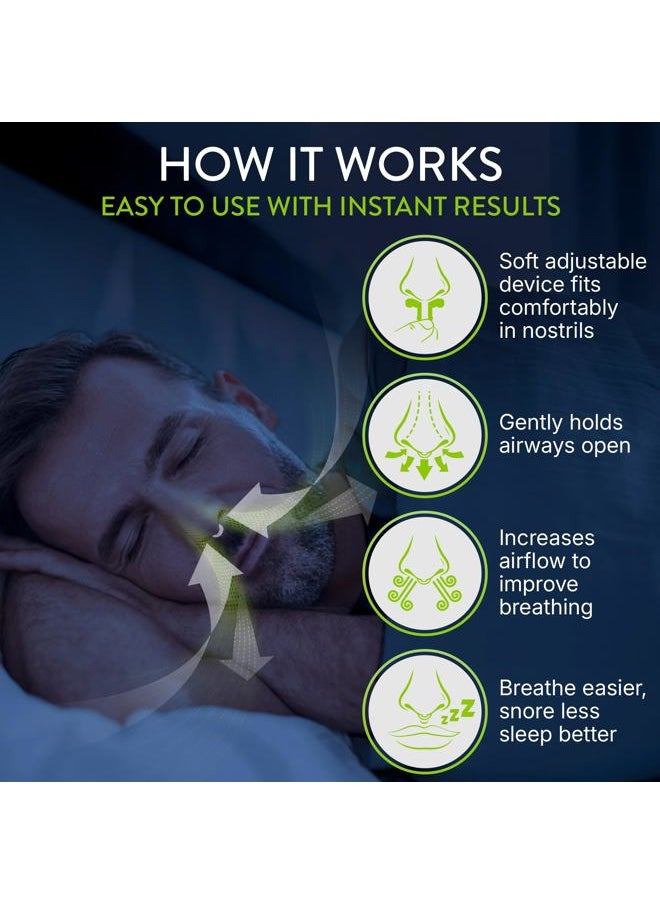 Rhinomed - Mute Nasal Dilator for Snore Reduction - Anti-Snoring Aid Solution - Breathing Aids for Better Sleep - Comfortable Nose Vents to Improve Airflow (Medium, 3-Pk) - Image 1