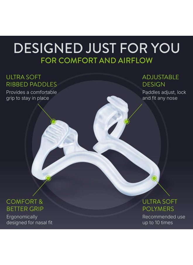 Rhinomed - Mute Nasal Dilator for Snore Reduction - Anti-Snoring Aid Solution - Breathing Aids for Better Sleep - Comfortable Nose Vents to Improve Airflow (Medium, 3-Pk) - Image 1