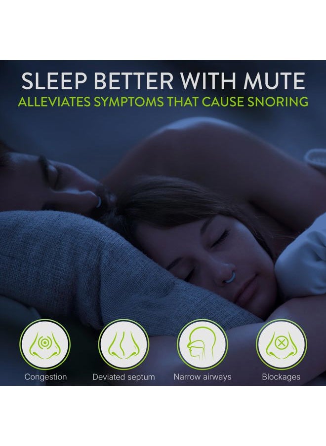 Rhinomed - Mute Nasal Dilator for Snore Reduction - Anti-Snoring Aid Solution - Breathing Aids for Better Sleep - Comfortable Nose Vents to Improve Airflow (Medium, 3-Pk) - Image 1
