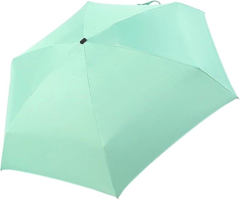 Green Compact Travel Umbrella UV Protection Windproof Lightweight For Walking Commuter - Image 1
