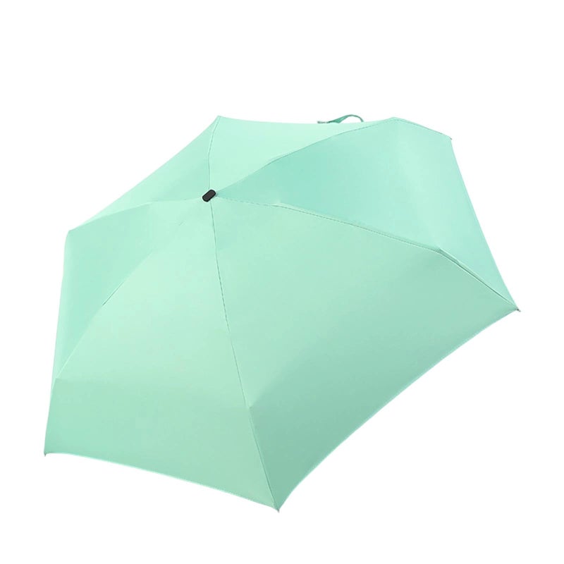 Green Compact Travel Umbrella UV Protection Windproof Lightweight For Walking Commuter - Image 2