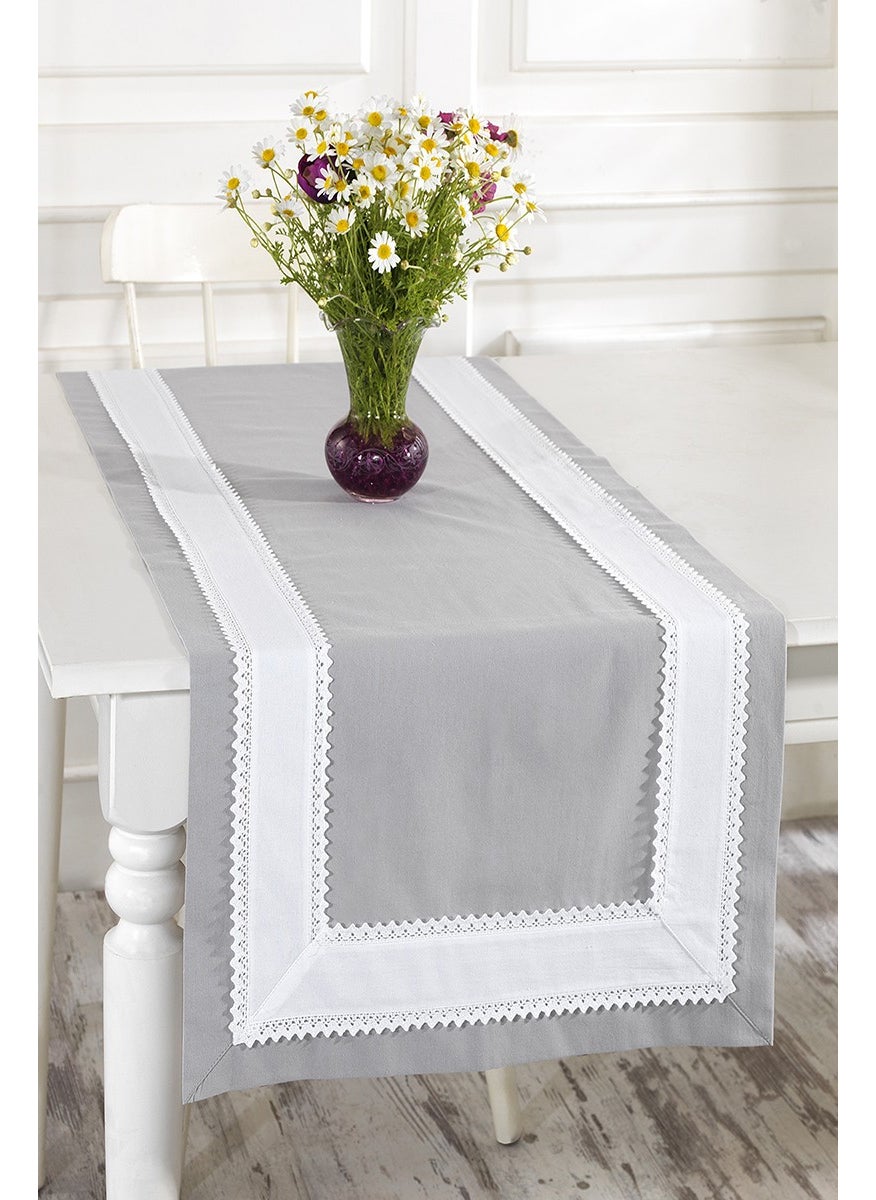 Ödel Home Buldan Linen Lace Runner 
