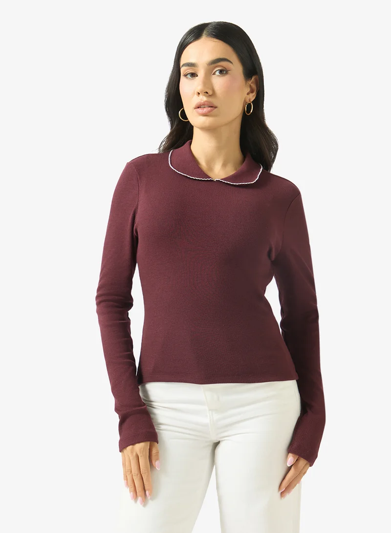 Only Onlnoa Long Sleeve Polo Neck Top