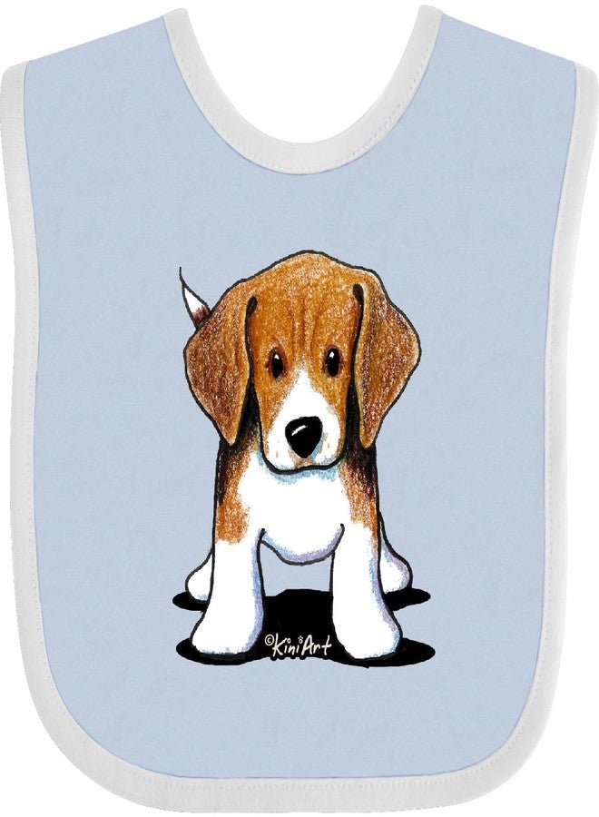 inktastic Beagle Baby Bib Blue and White - KiniArt 3e7d - Image 1