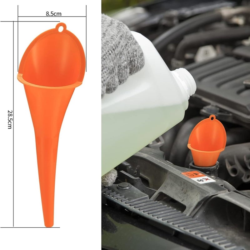 Bukela 6 Pcs Automotive Funnel Set Wide Mouth Fuel Plastic Long Neck Oil Flexible Right Angle With Detachable Spout and Filter for Water/Gasoline/Coolant/Engine Oil - Image 4